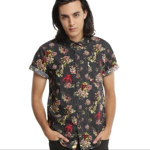 NWT STAR WARS BOBA FETT FLORAL BUTTON-UP